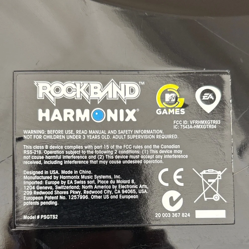 Rock Band Fender Stratocaster Guitar Controller PSGTS2 PS3‎ HARMONIX No Dongle